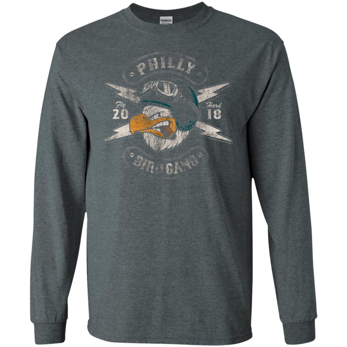 Bird Gang Eagles T-shirt Vintage Distressed Dark Heather
