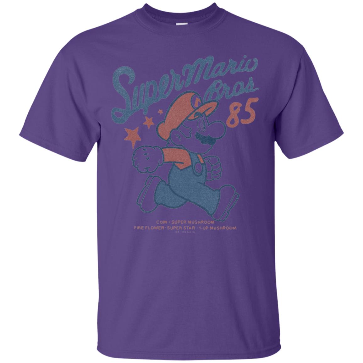 Nintendo Super Mario Brothers 85 Vintage Stars T-shirt Purple