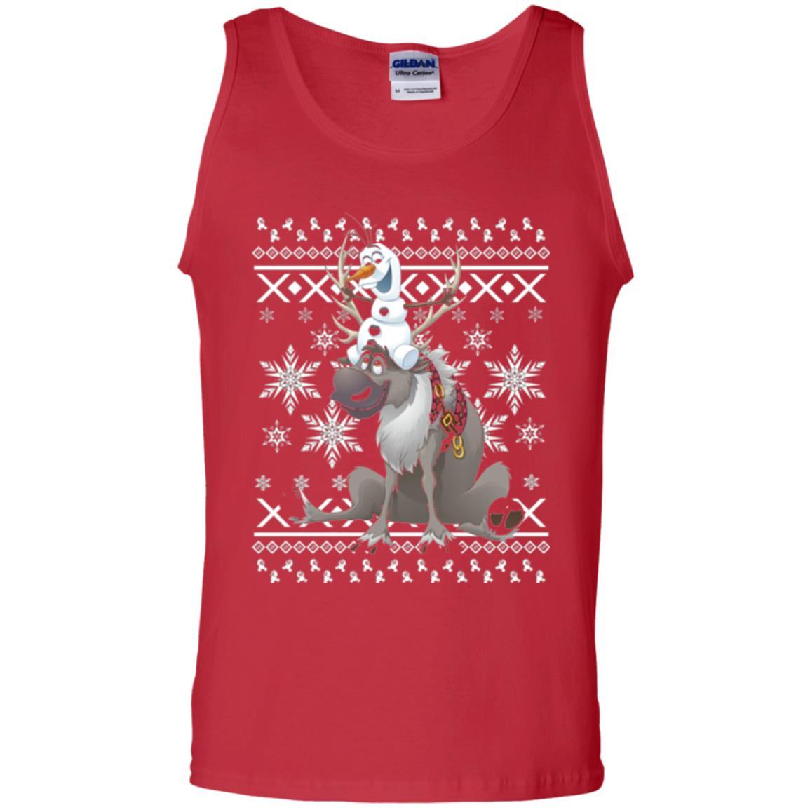 Film T-shirt Frozen Olaf Sven Riding Antler Red