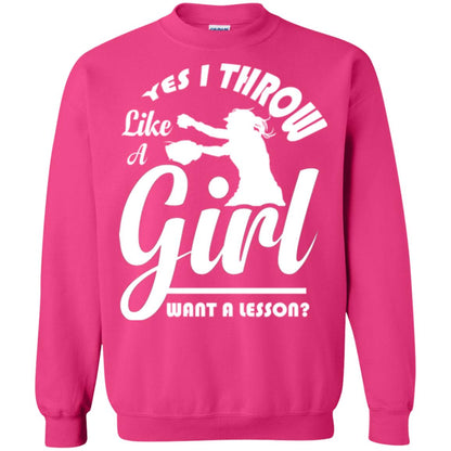 Softball T-shirt Yes I Throw Like A Girl Want A Lesson Heliconia