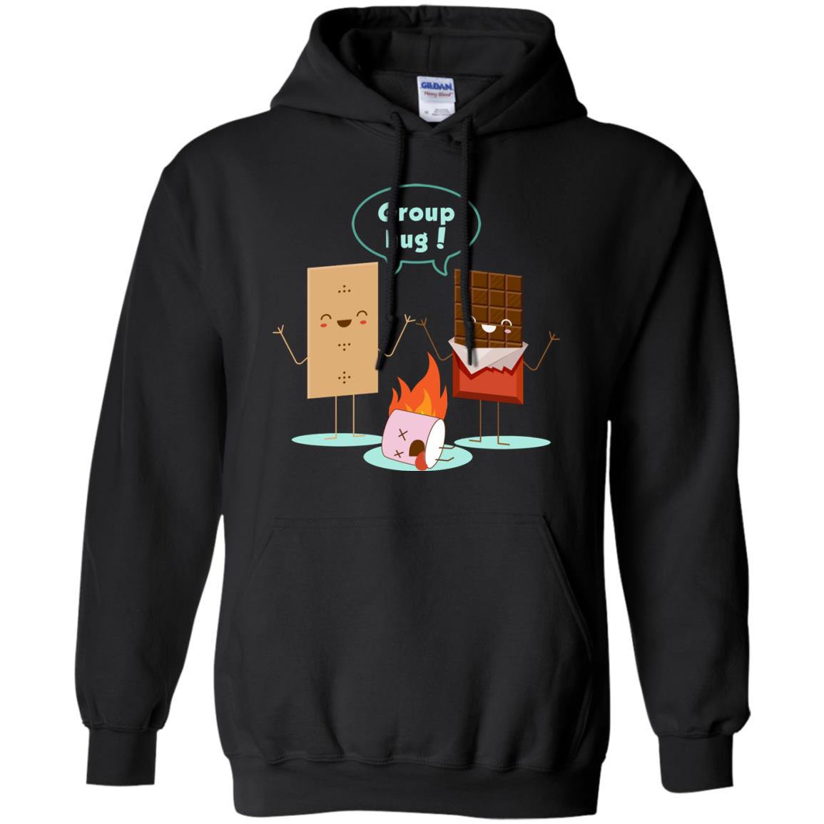 Funny Smores Chocolate Marshmallow Hiking Camping T-shirt Black