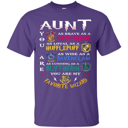 Aunt My Favorite Wizard Harry Potter Fan T-shirt Purple