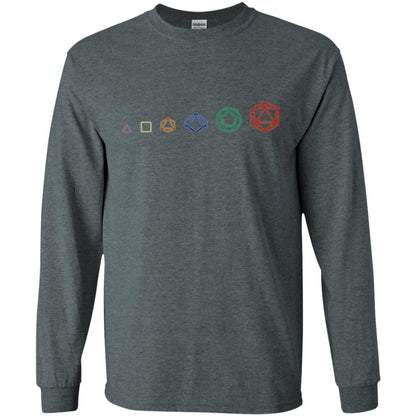 Gamer T-shirt D20 Dice Evolution Role T-shirt Dark Heather