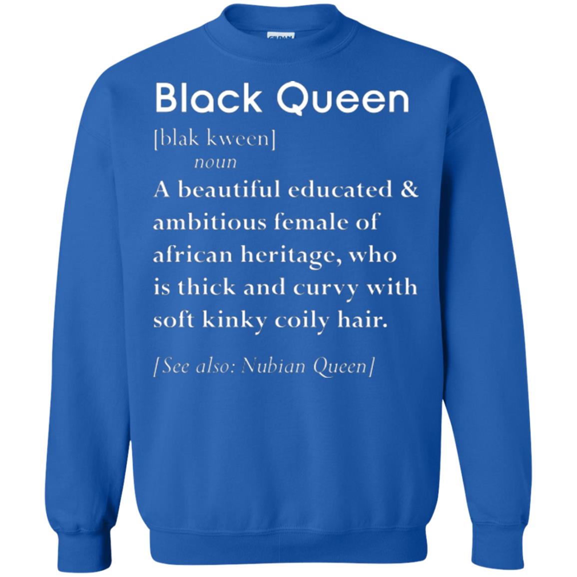 Nubian Queen T-shirt Black Queen Definition Royal
