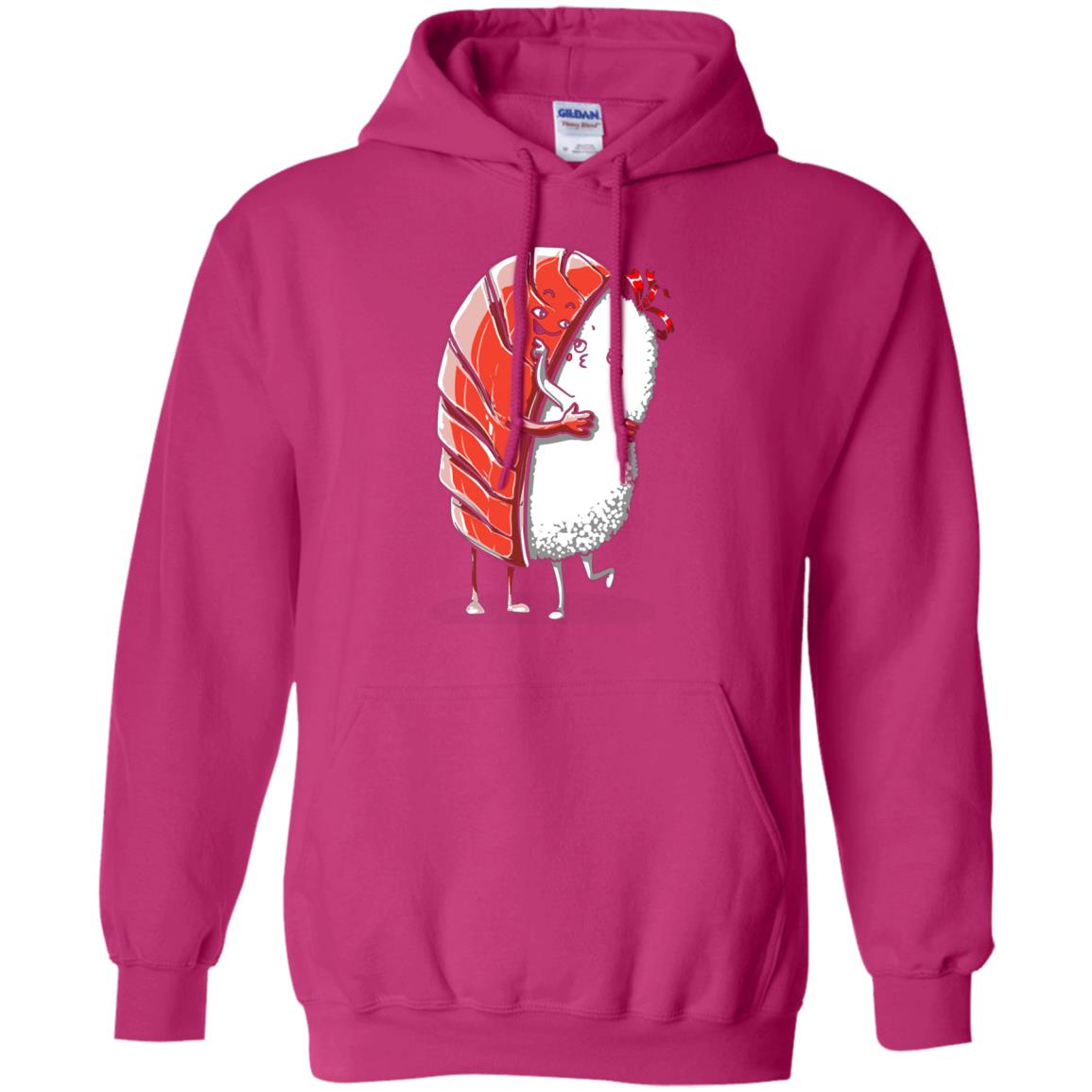 Sushi Lover T-shirt Salmon Sashimi Sushi Hug Love Heliconia
