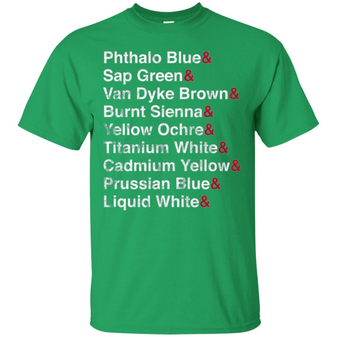Painter T-shirt Oil Colors Bob Painter Ross Irish Green