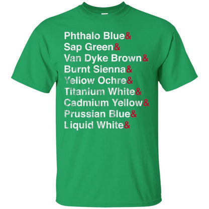 Painter T-shirt Oil Colors Bob Painter Ross Irish Green