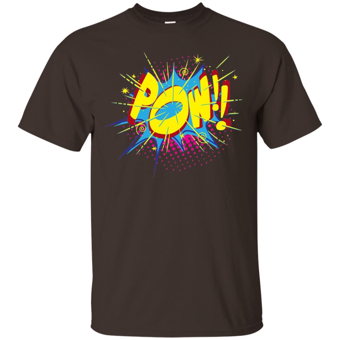 Pow Comic Sound Effect Shirt Dark Chocolate