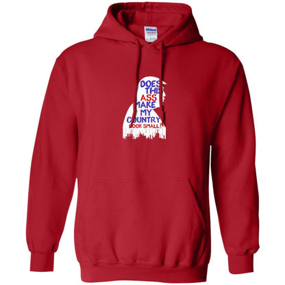 Political T-shirt Does This Ass Make Country Look Small Red