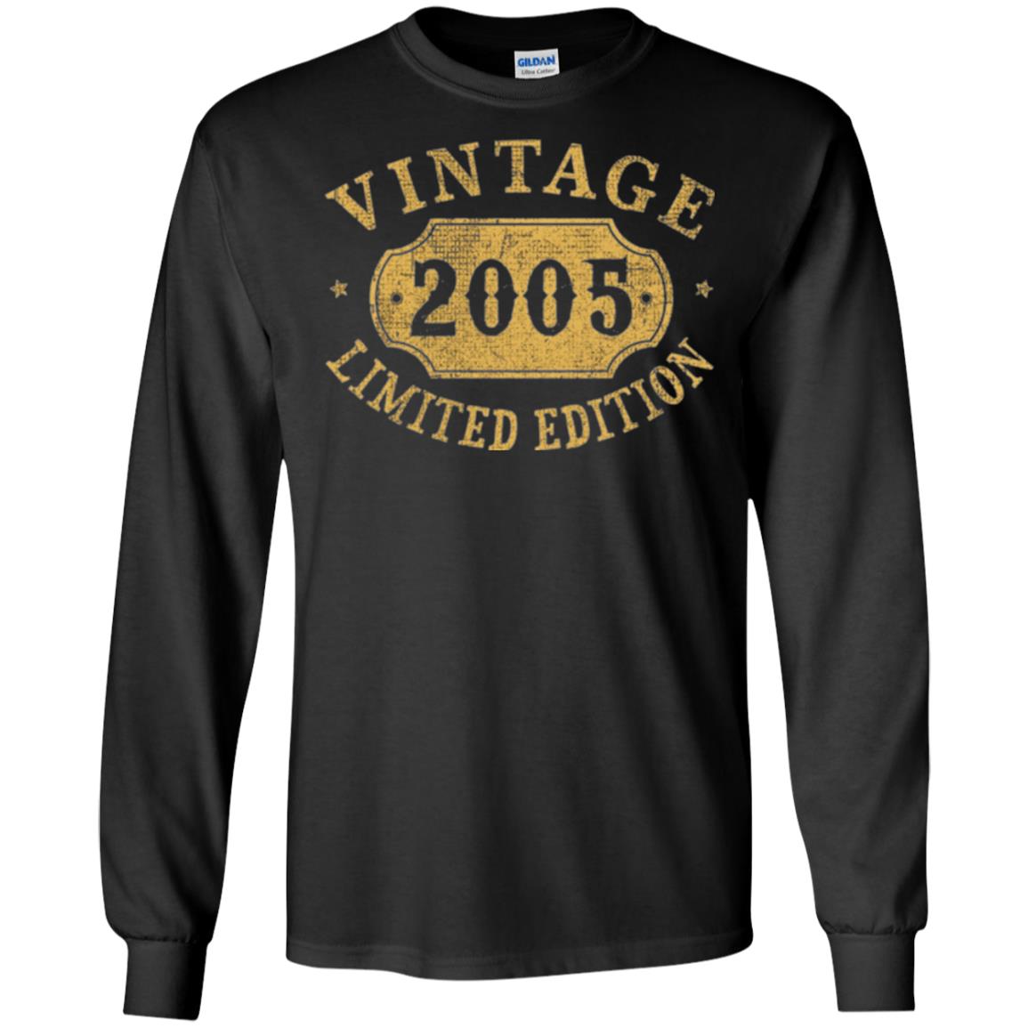 Brithday T-shirt Vintage 2005 Limited Edition Black