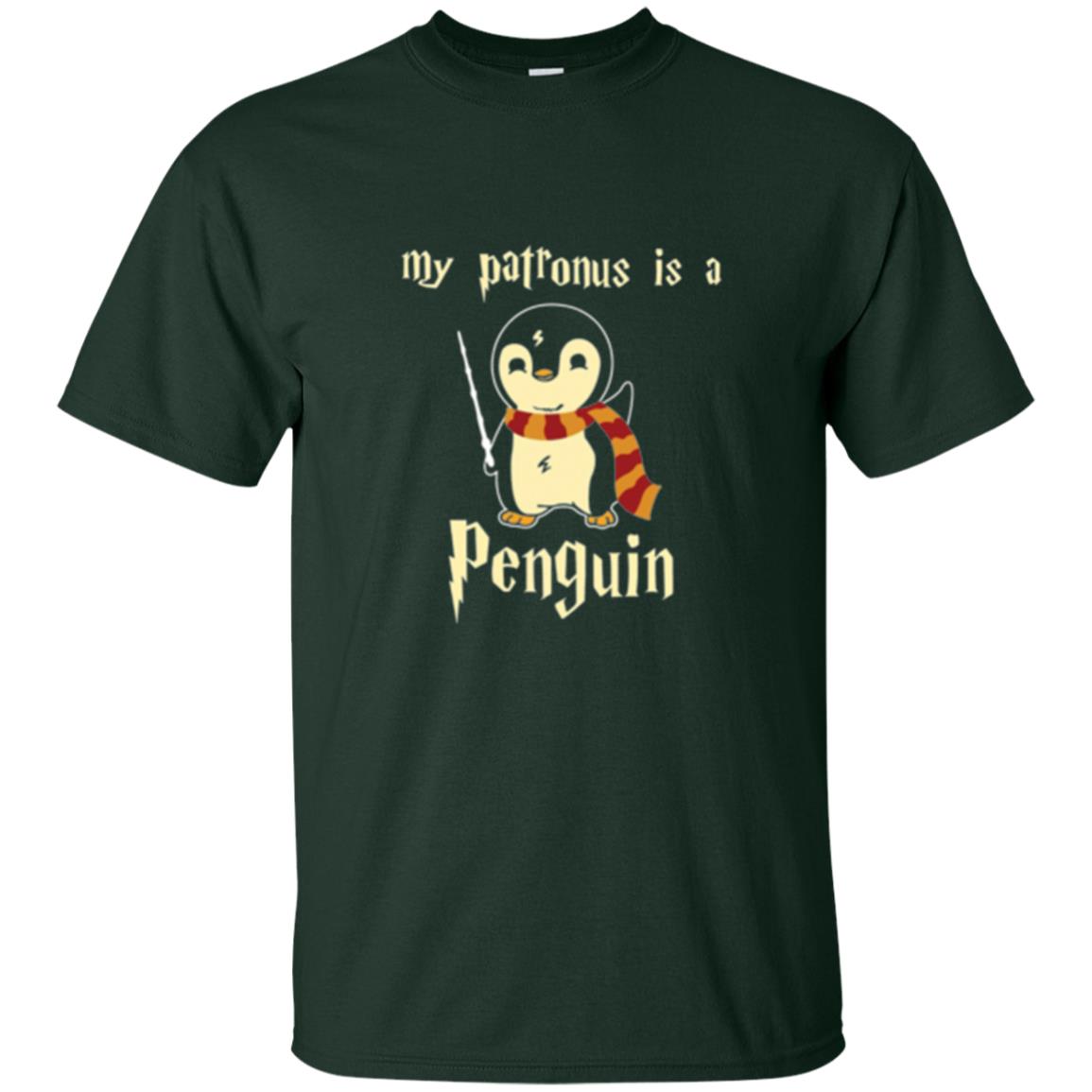 Penguin Lovers T-shirt My Patronus Is A Penguin Hot Forest Green