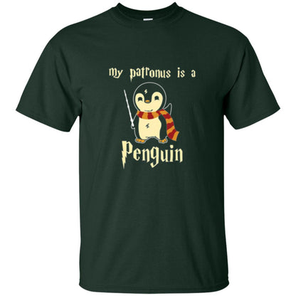 Penguin Lovers T-shirt My Patronus Is A Penguin Hot Forest Green