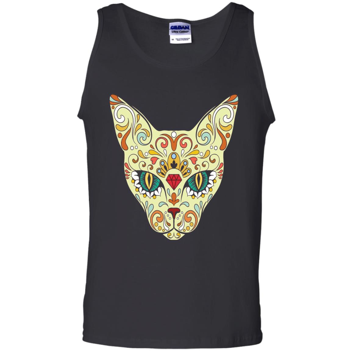 Cat Sugar Skull Design T-shirt
