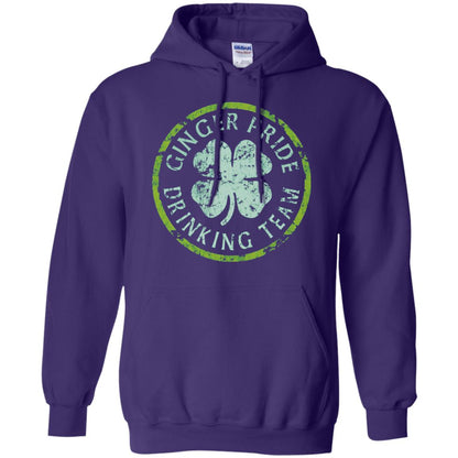 Funny Ginger Pride Drinking Team Irish T-shirt Purple
