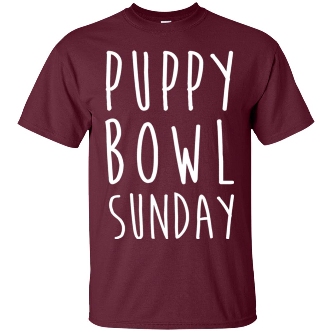 Football Dog Lover T-shirt Puppy Bowl Sunday T-shirt Maroon