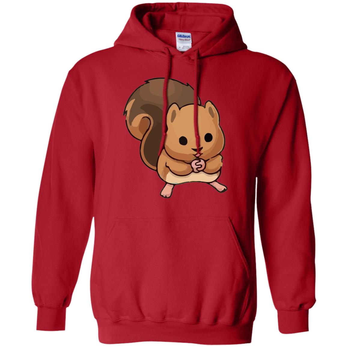 Cute Squirrel Graphic T-shirt Red