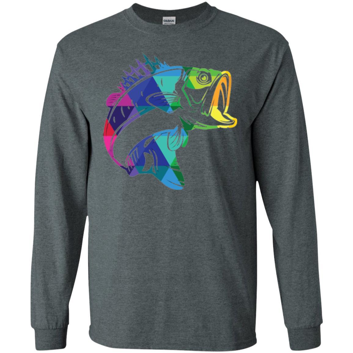 Fisherman T-shirt Fish For Bass Dark Heather