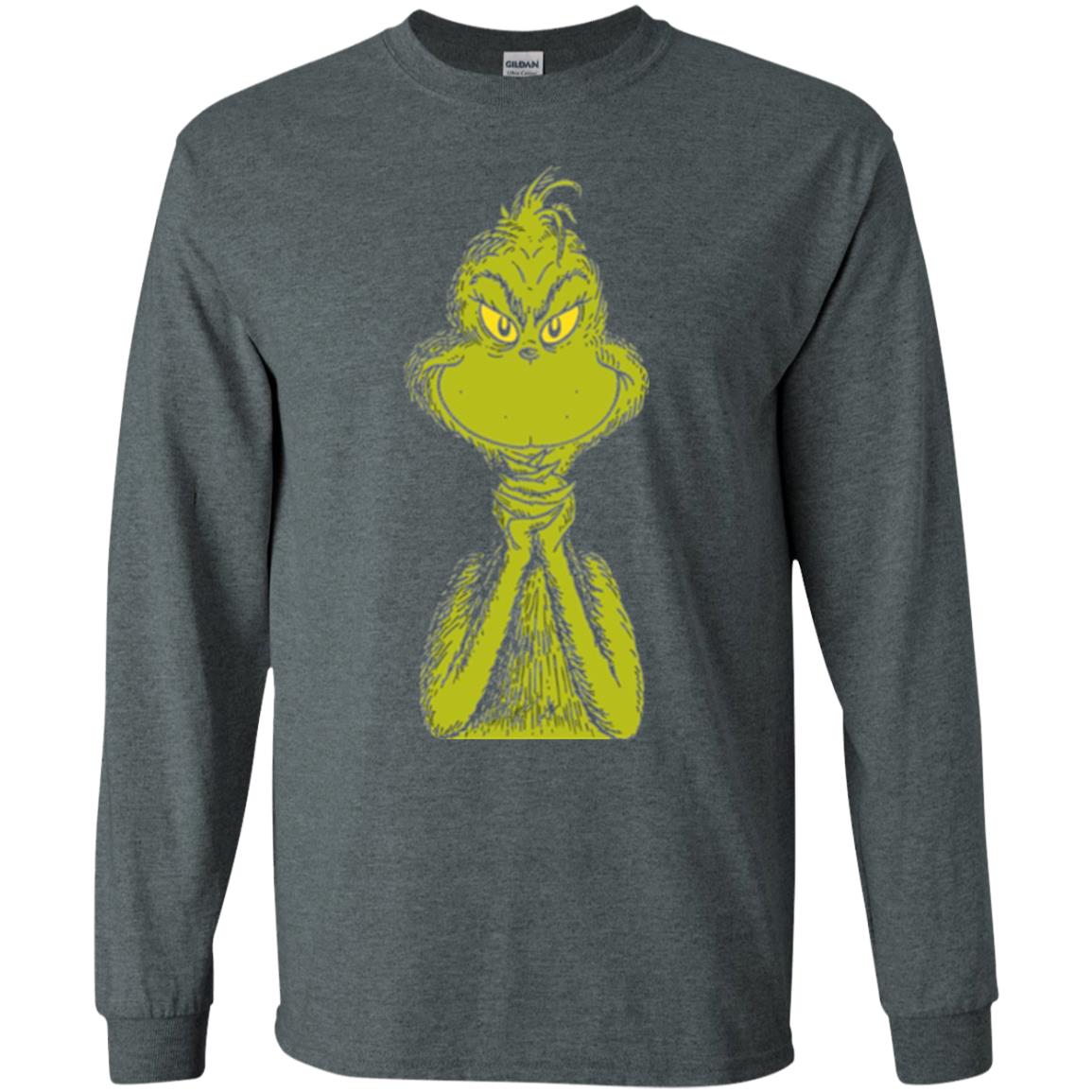 Dr. Seuss Classic Sly Grinch T-shirt Dark Heather