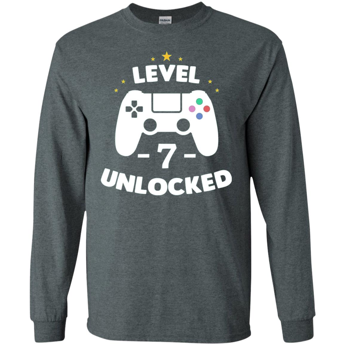 Level 7 Unlocked Gamer T-shirt Dark Heather