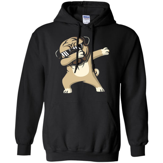 Dog Lover T-shirt Dabbing Pug T-shirt Black