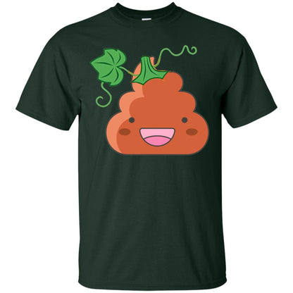 Poop Emoji Pumpkin Funny Halloween T-shirt Forest