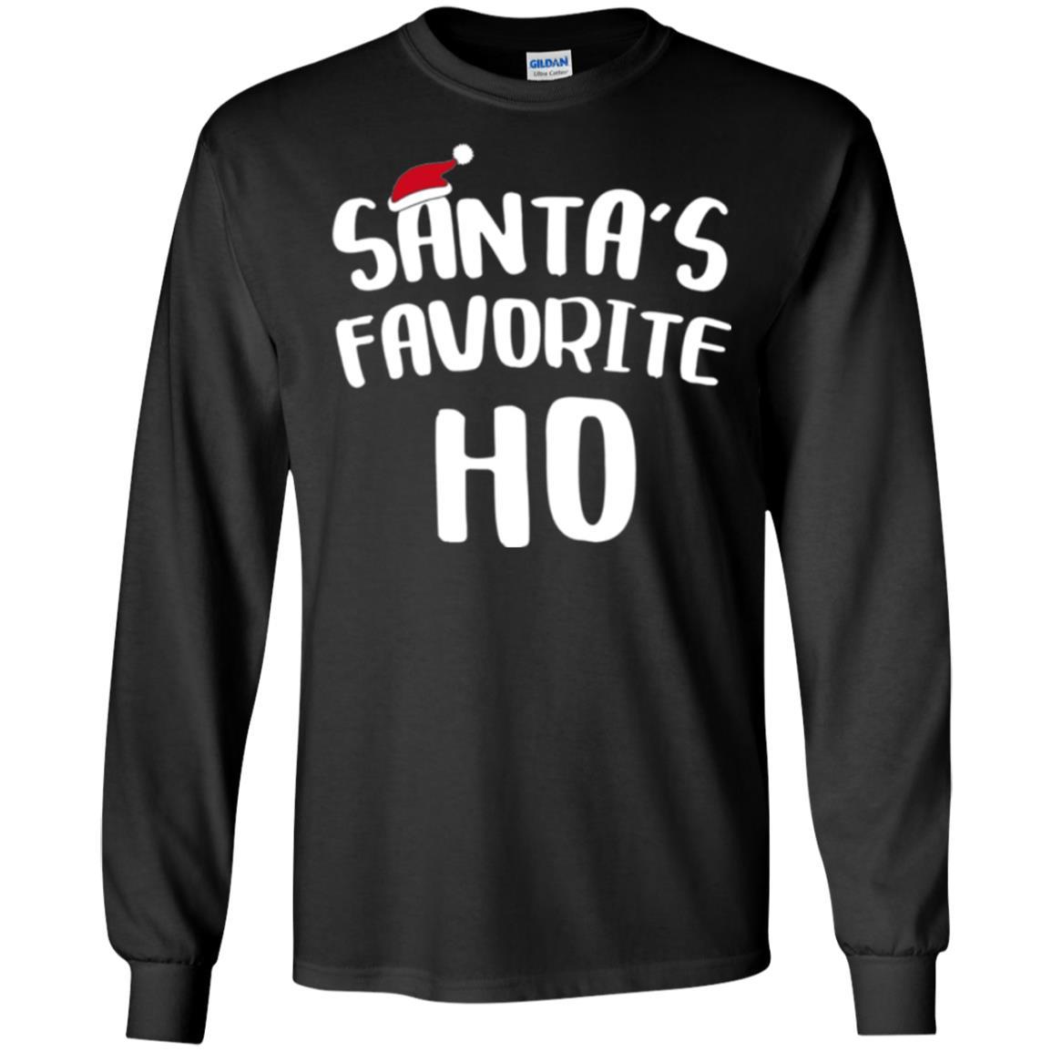 Christmas T-shirt Santa's Favorite Ho T-shirt Black