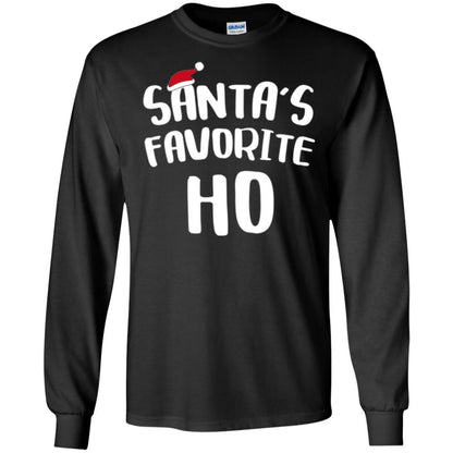 Christmas T-shirt Santa's Favorite Ho T-shirt Black