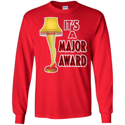 Christmas T-shirt It_s A Major Award Leg Lamp Red