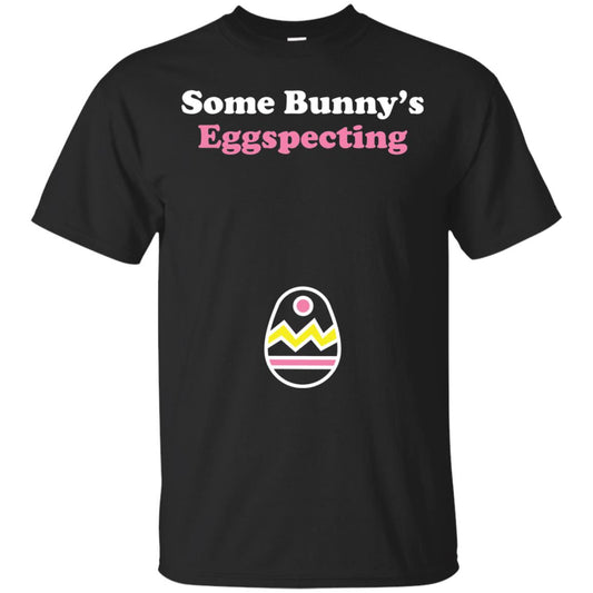 Easter Pregnant Shirt Some Bunnys Eggspecting Black
