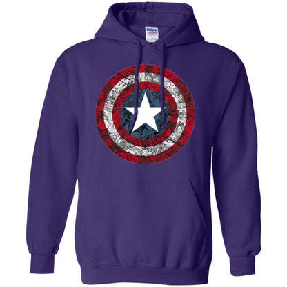 Film T-shirt Captain America Avengers Shield Comic Graphic Purple