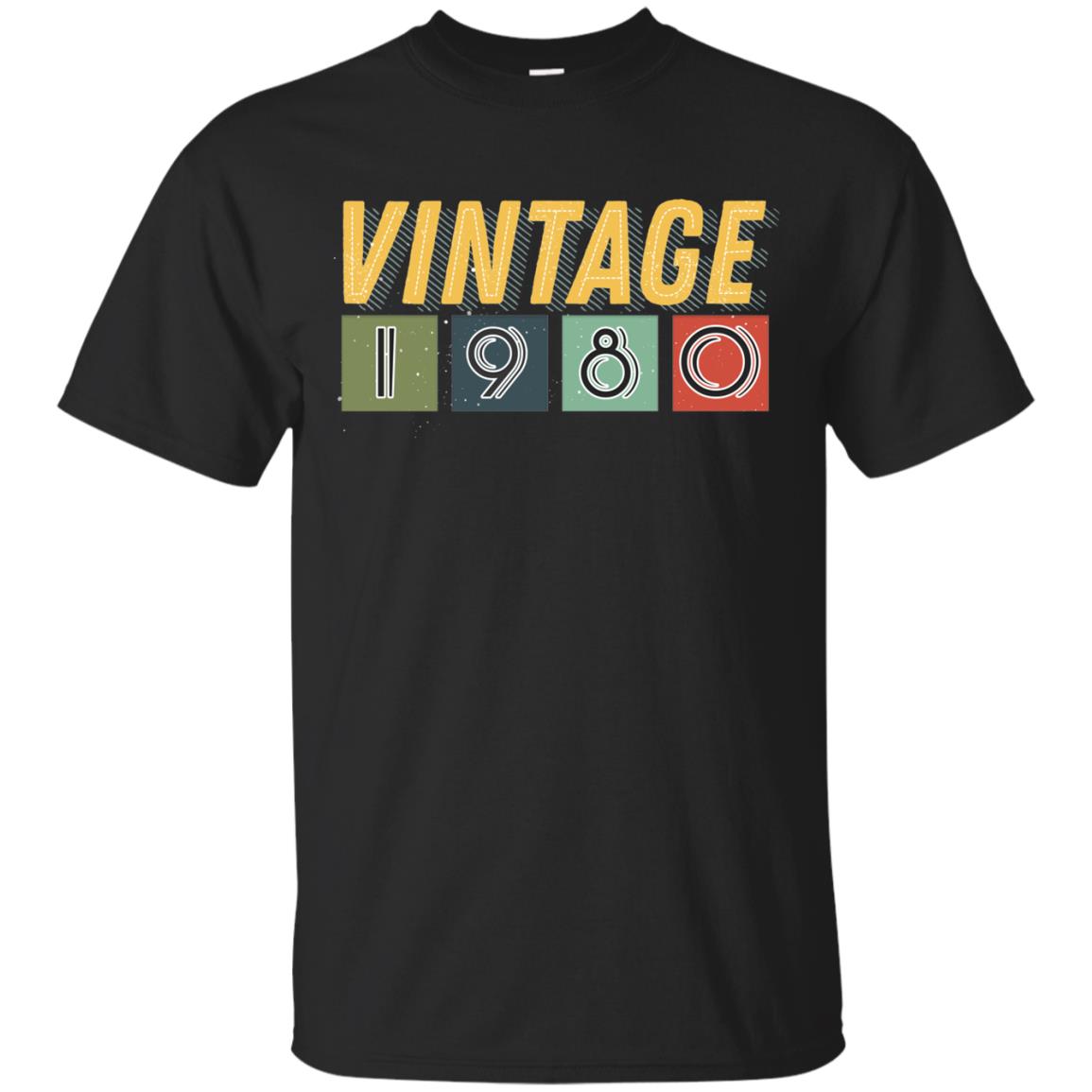 Vintage 1980 38th Birthday Gift Shirt For Mens Or Womens Black