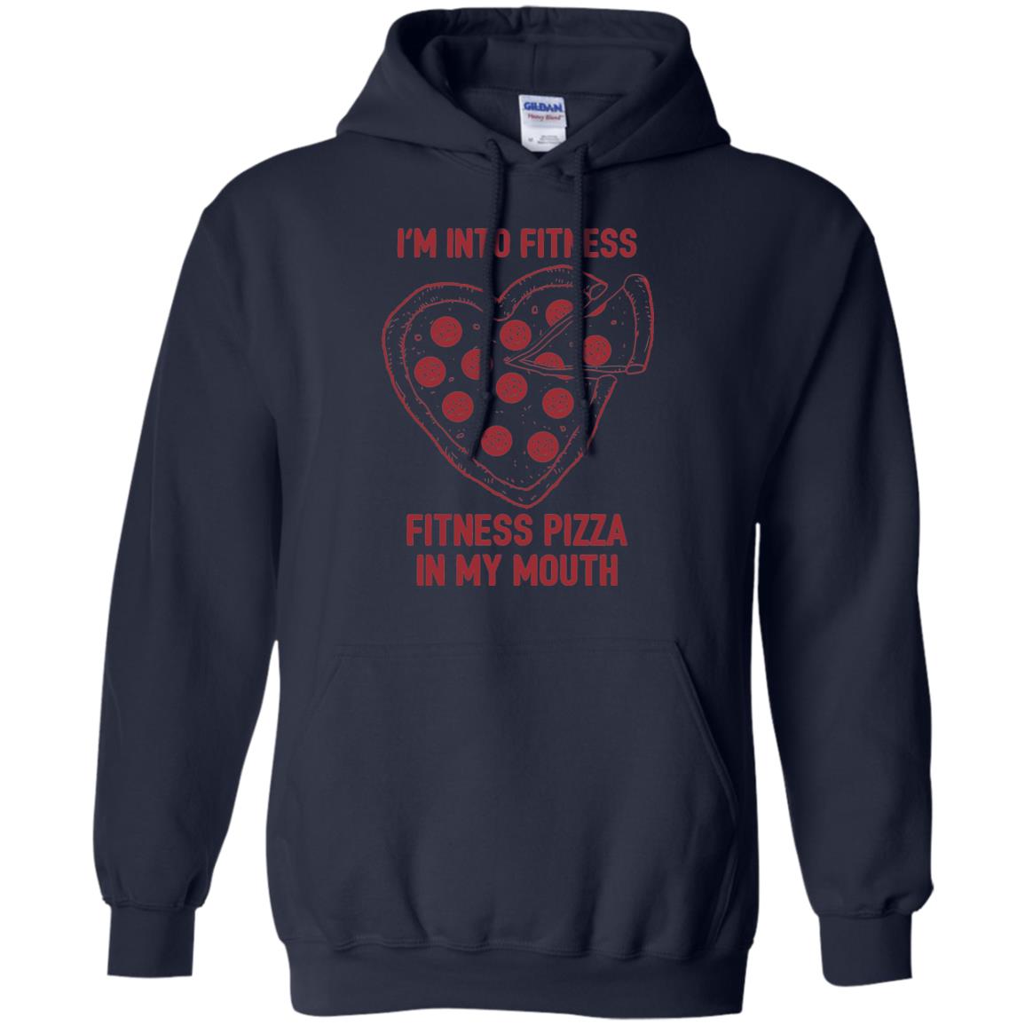 Pizza Lover T-shirt Fitness Pizza In My Mouth Navy