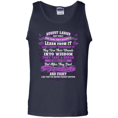 August Ladies Shirt Not Only Feel Pain They Accept It Learn From It They Turn Their Wounds Into Wisdom Navy