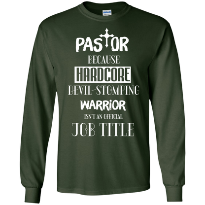 Pastor Because Hardcore Devil Stomping T-shirt Forest Green