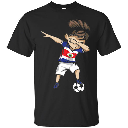 Dabbing Soccer Boy Costa Rica Jersey Football Shirt Black