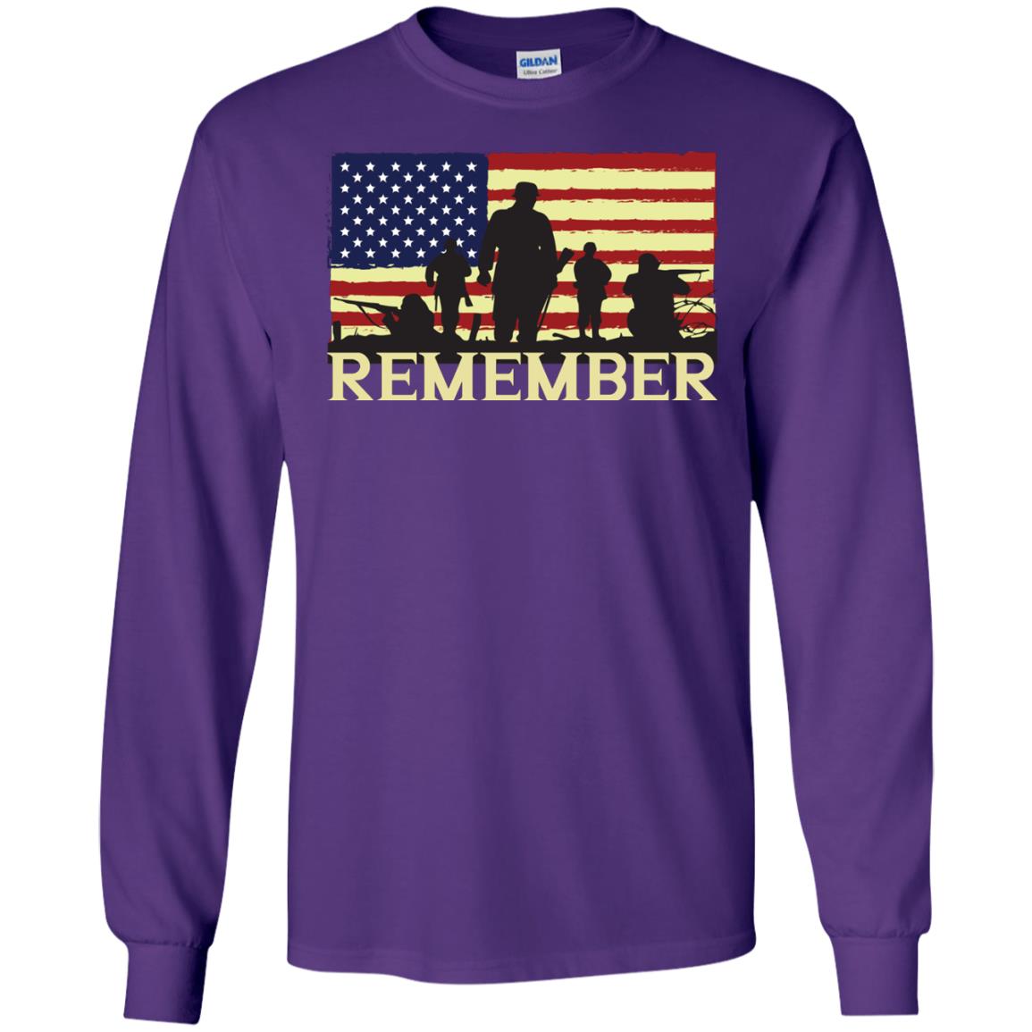 Military Of United States Memorial Day Shirt Purple