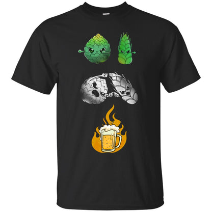 Beer Lover T-shirt Beer Fusion Flags Black