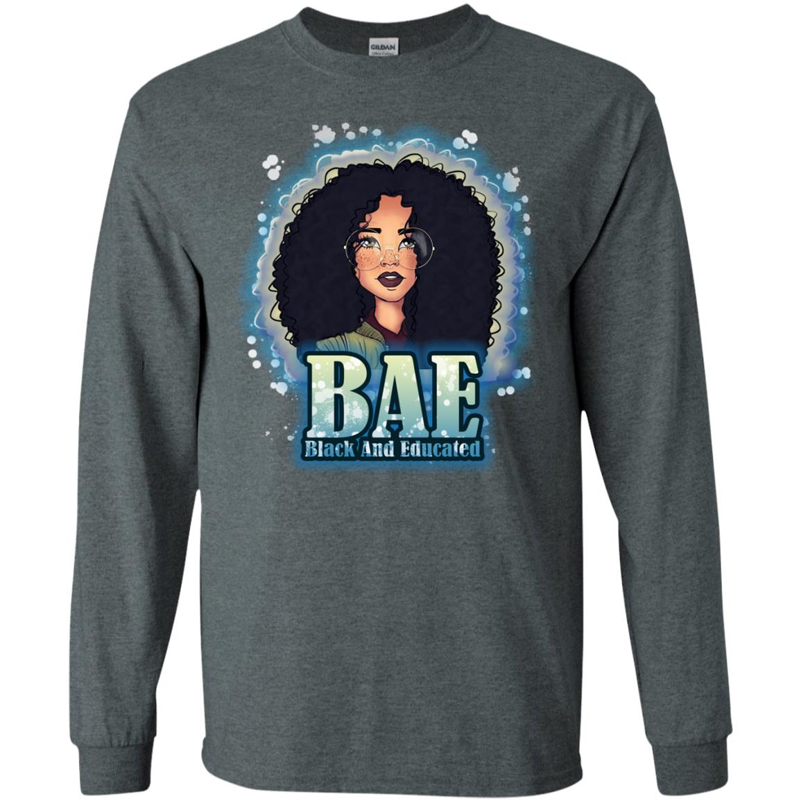 Bae Shirt Black And Educated Dark Heather