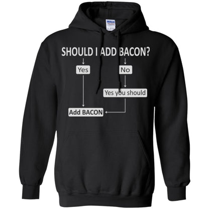 Bacon Lovers T-shirt Shoud I Add Bacon Black