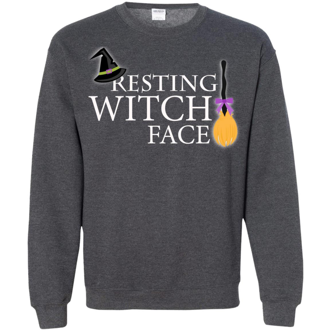 Reasting Witch Face Shirt Dark Heather