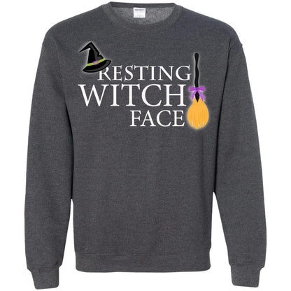 Reasting Witch Face Shirt Dark Heather