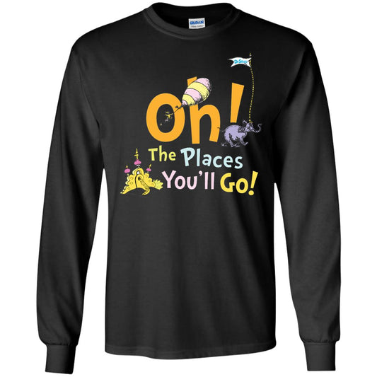 Read Across America Day T-shirt Dr. Seuss Oh The Places You_ll Go Black