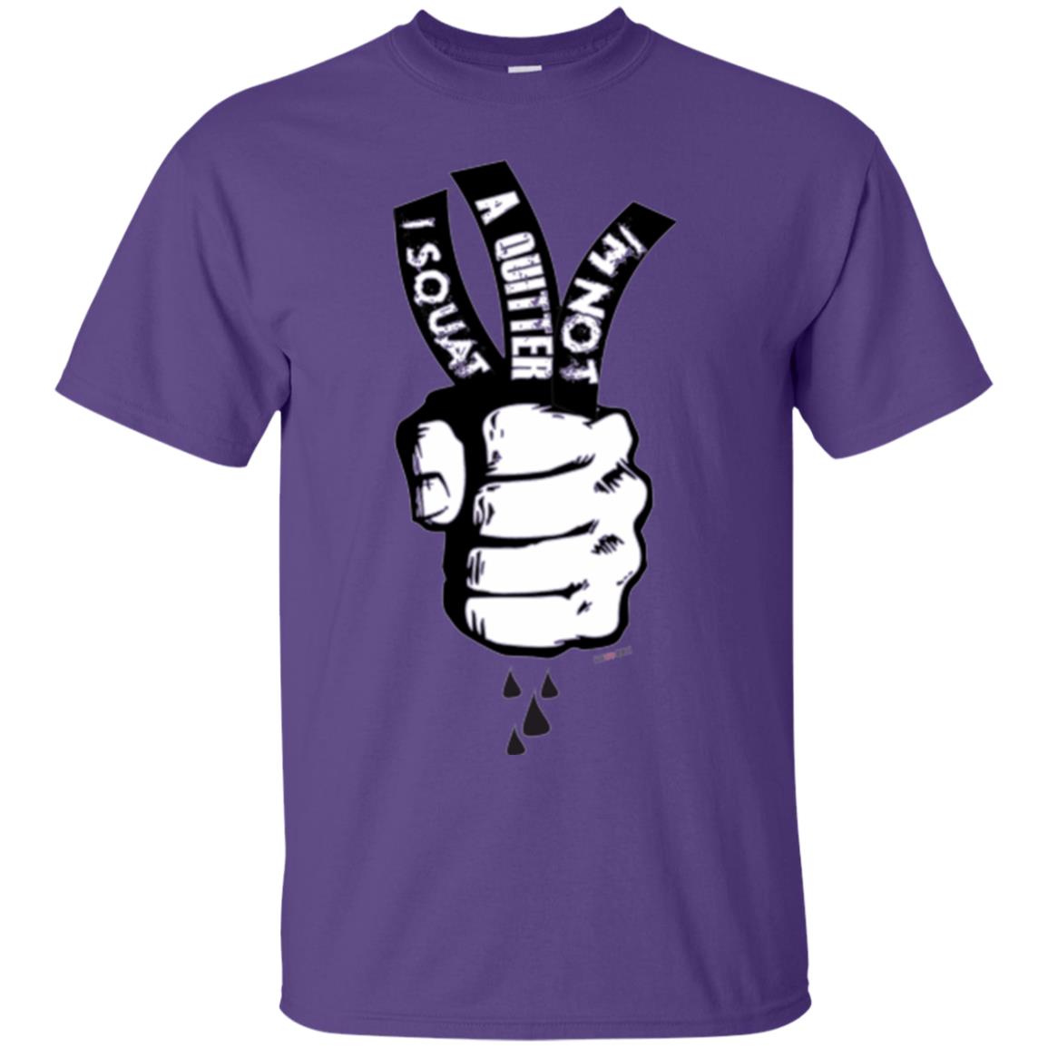 Fitnoquit T-shirt Im Not A Quitter Im Squat Gym Purple