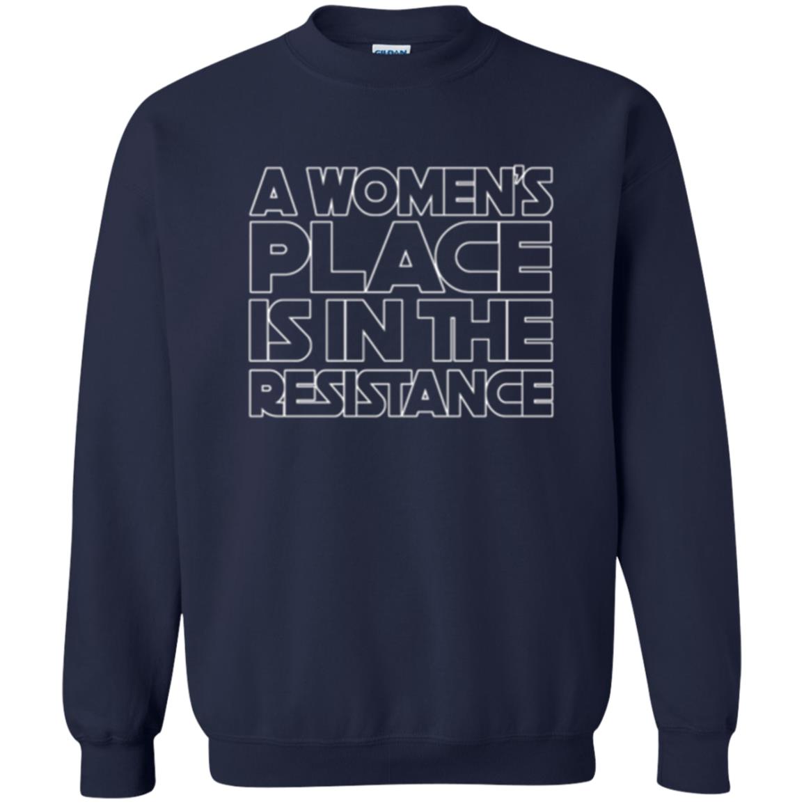 Women_s Resistance T-shirt A Women_s Place Is In The Resistance Navy