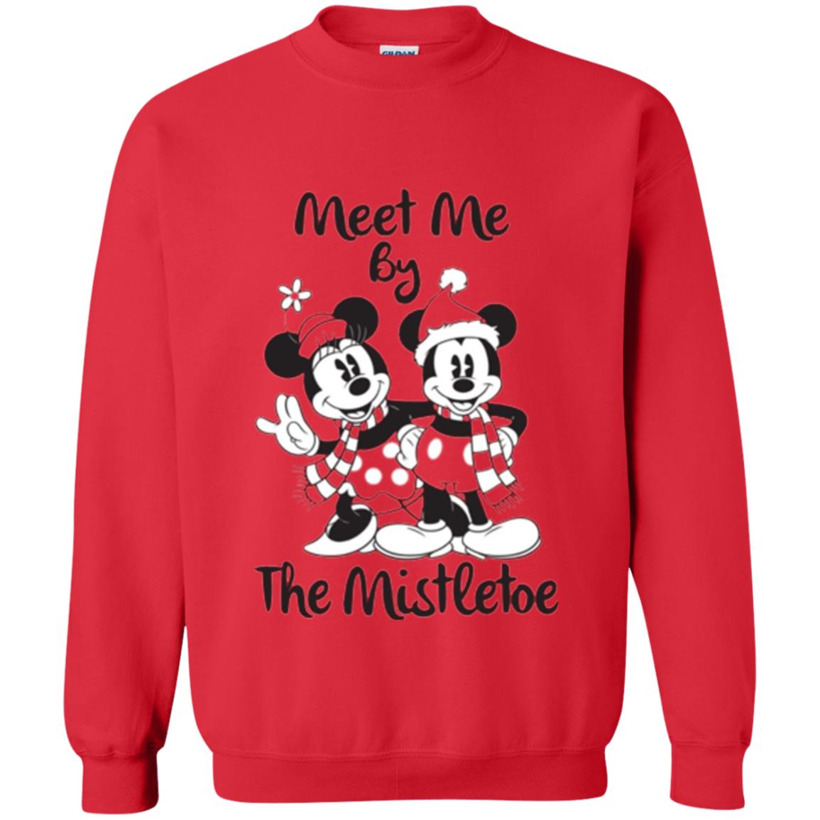 Christmas T-shirt Meet Me By Mistletoe Red