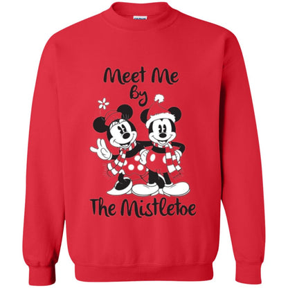 Christmas T-shirt Meet Me By Mistletoe Red