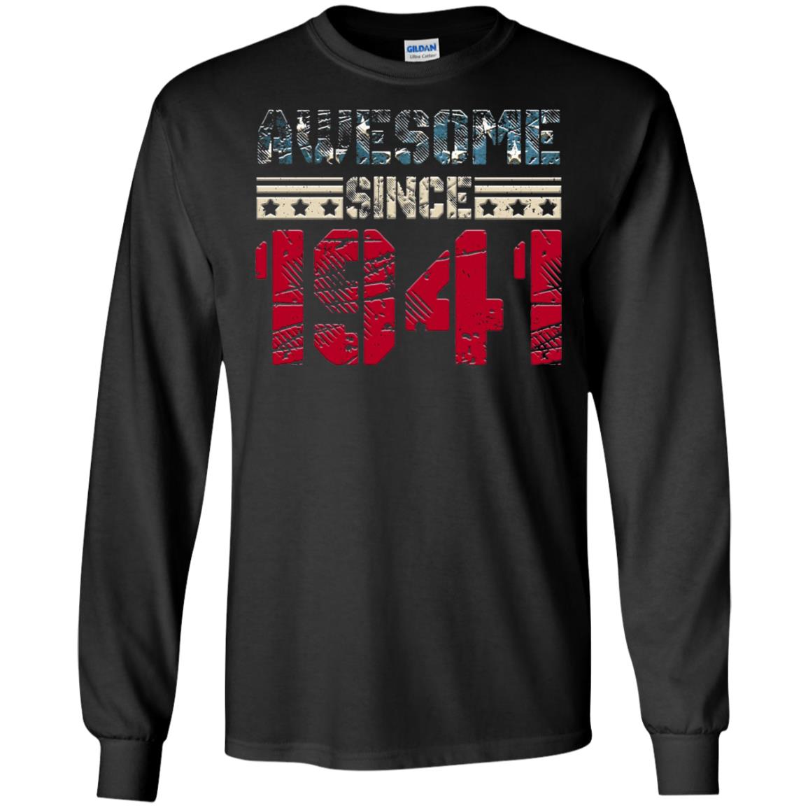 Awesome Since Legends Born In 1941 77 Years Old Birthday Shirt For Dad Or Papa Black