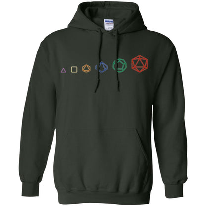 Gamer T-shirt D20 Dice Evolution Role T-shirt Forest Green