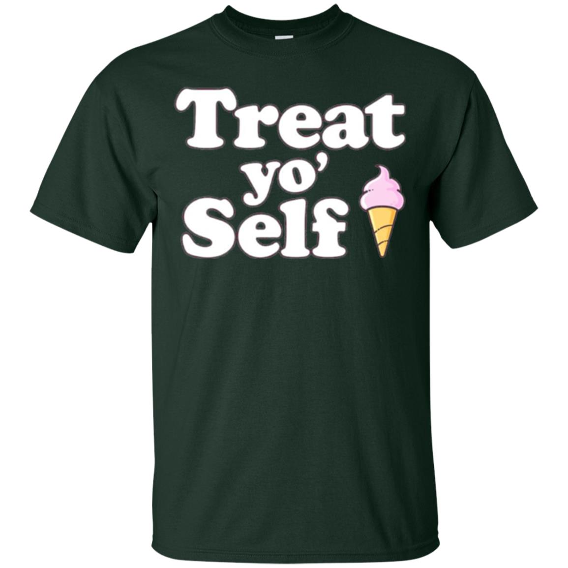 Treat Yo_ Self Ice Cream T-shirt Forest Green