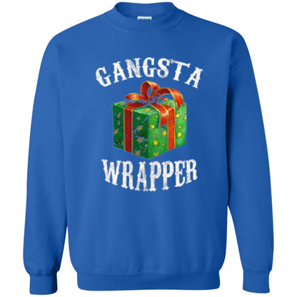 Christmas T-shirt Gangsta Wrapper Novelty Royal